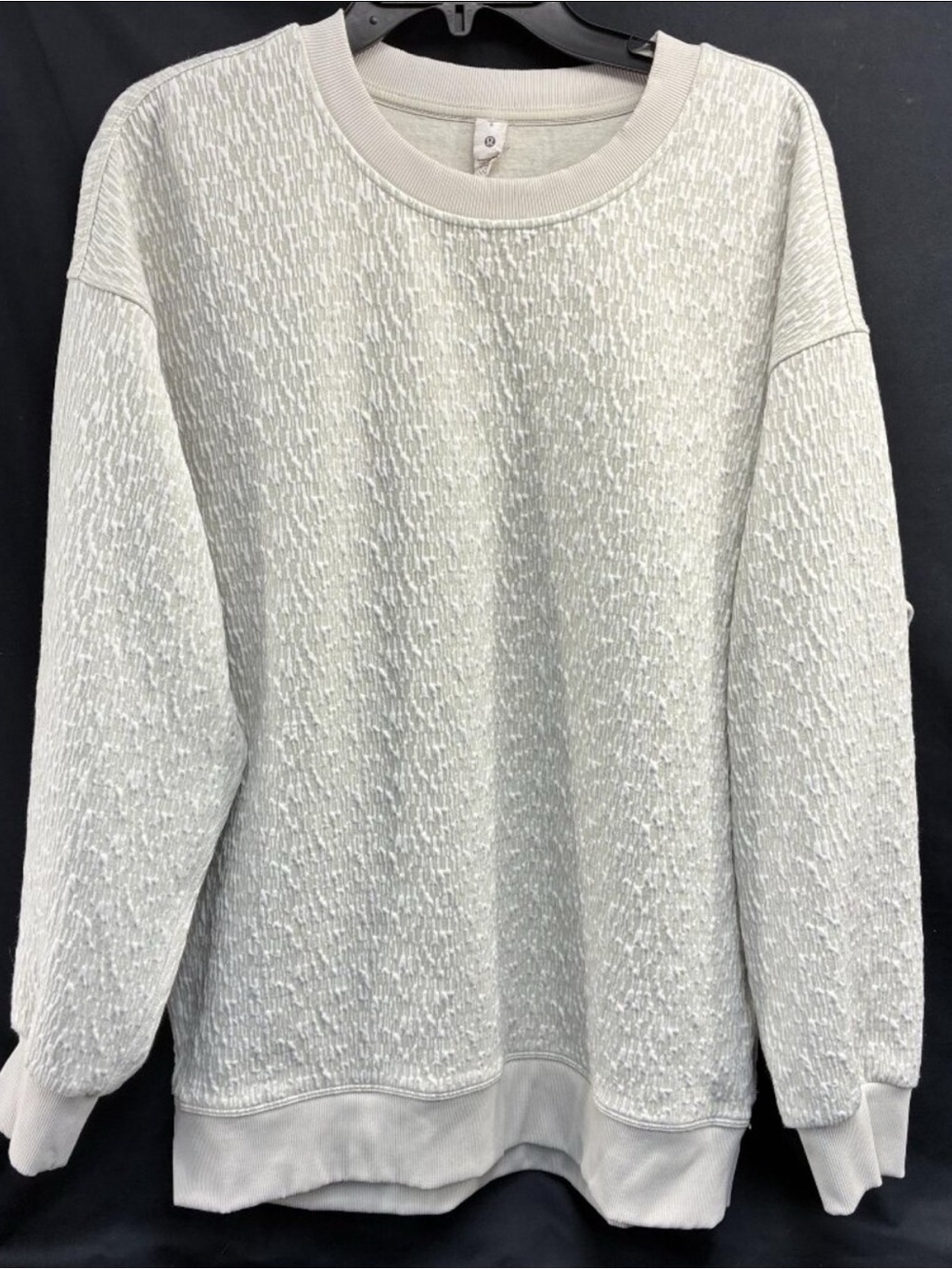 Limited Edition Lululemon Perfectly Oversized Jacquard crew BONE/WHITE Size: 8